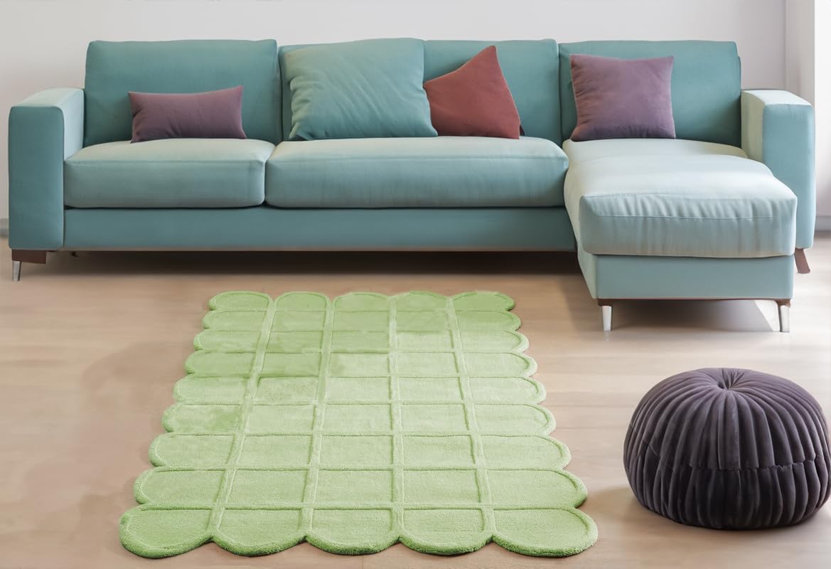 High-Low Hand Tufted Wool Carpets Export Quality for Living Room-Bedroom & Hall