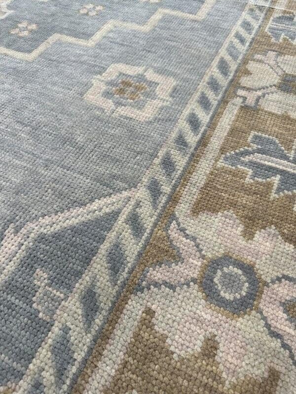 Hand Knotted Oushak Rug for Living Room, Dining Room, Office, Bedroom, Hand Knotted Wool Rug