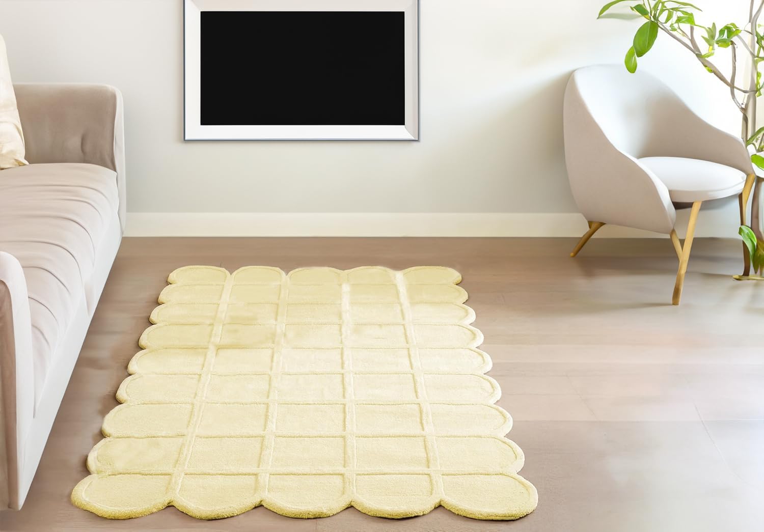 High-Low Hand Tufted Wool Carpets Export Quality for Living Room-Bedroom & Hall