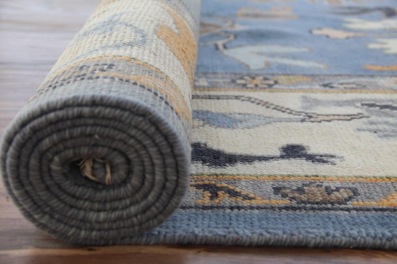 Hand Knotted Oushak Rug for Living Room, Dining Room, Office, Bedroom, Hand Knotted Wool Rug