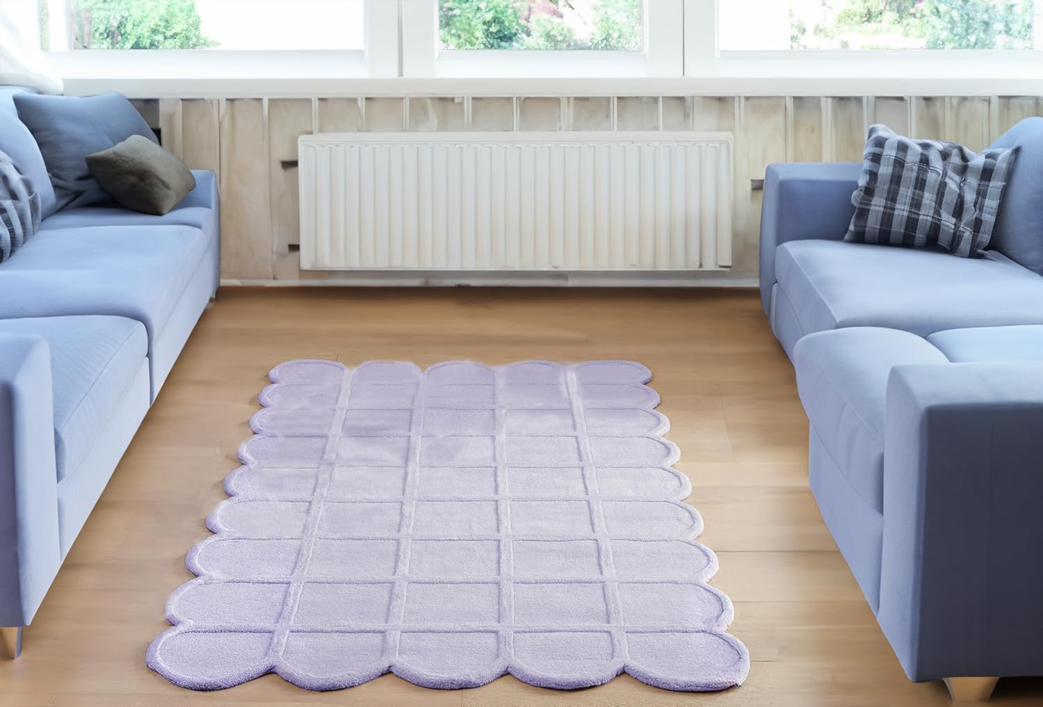 High-Low Hand Tufted Wool Carpets Export Quality for Living Room-Bedroom & Hall