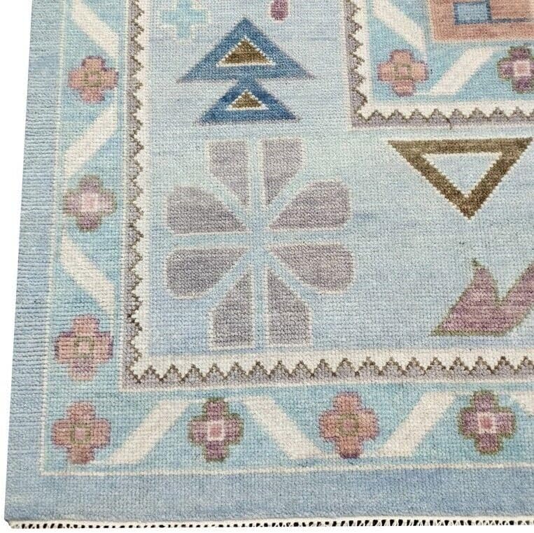 Hand Knotted Oushak Rug for Living Room, Dining Room, Office, Bedroom, Hand Knotted Wool Rug