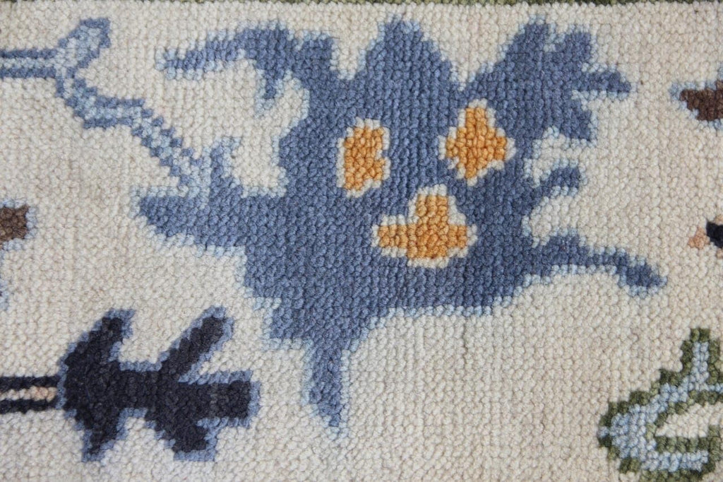 Hand Knotted Oushak Rug for Living Room, Dining Room, Office, Bedroom, Hand Knotted Wool Rug