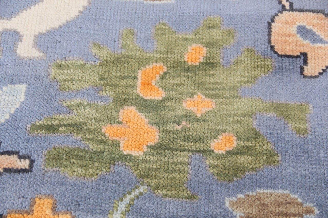 Hand Knotted Oushak Rug for Living Room, Dining Room, Office, Bedroom, Hand Knotted Wool Rug