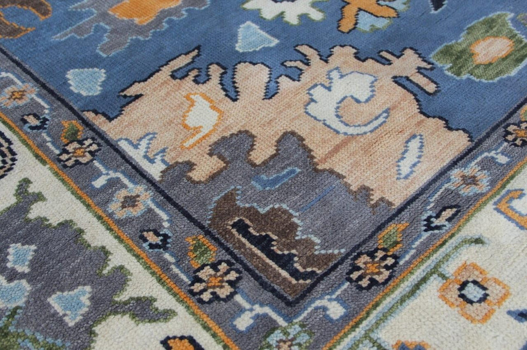 Hand Knotted Oushak Rug for Living Room, Dining Room, Office, Bedroom, Hand Knotted Wool Rug