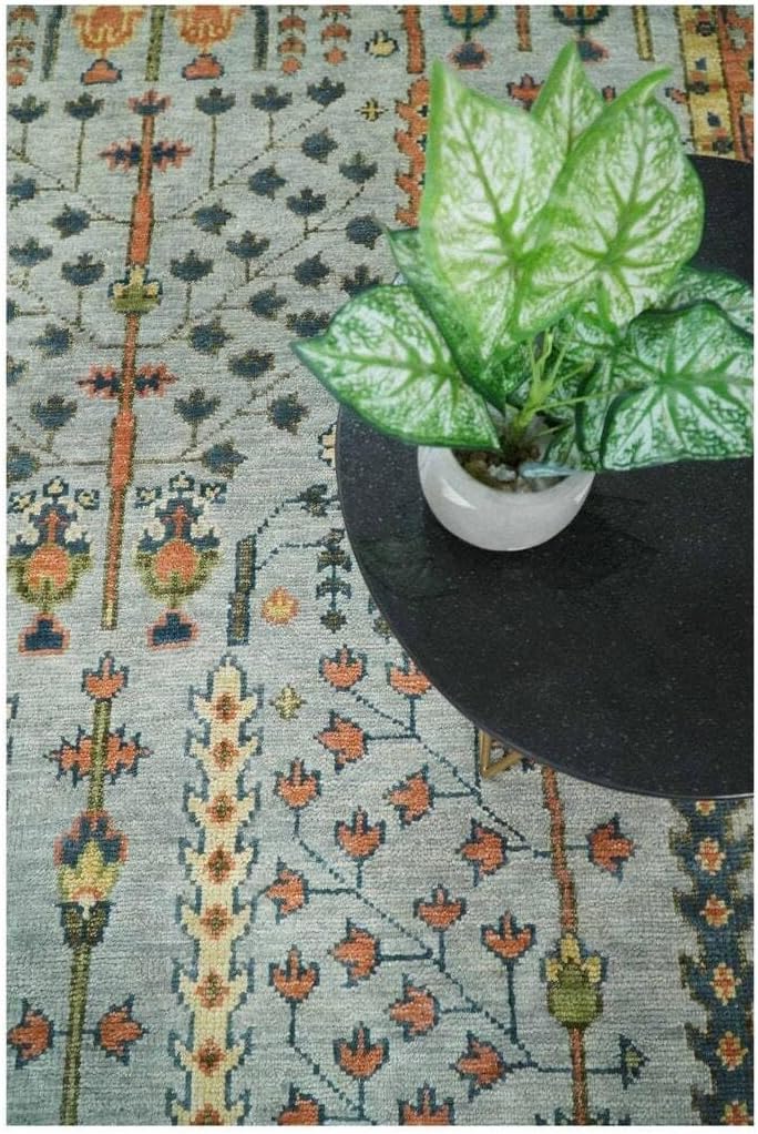 Hand Knotted Oushak Rug for Living Room, Dining Room, Office, Bedroom, Hand Knotted Wool Rug