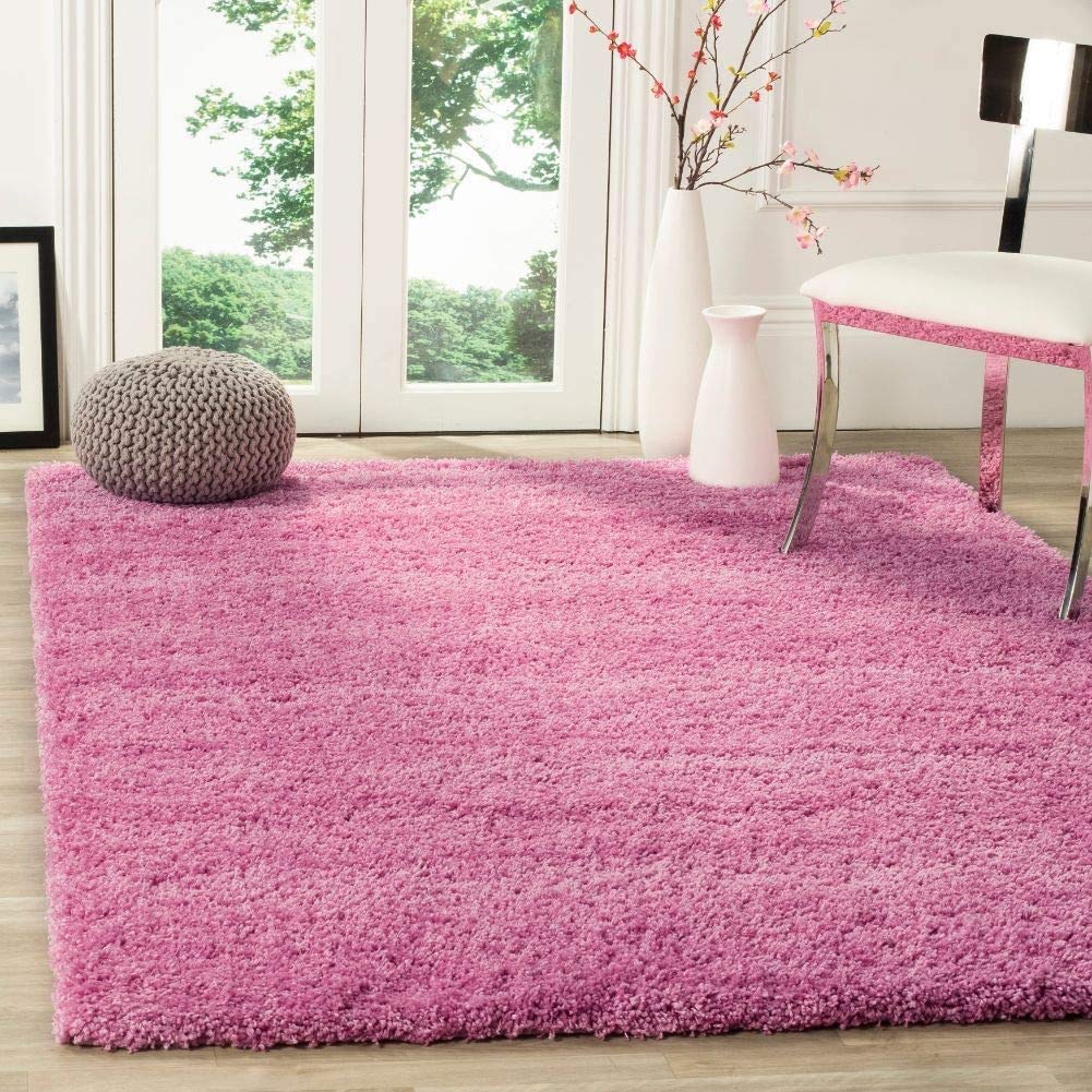 Shaggy Carpet Solid Plain Fluffy Fur Rectangular Rugs