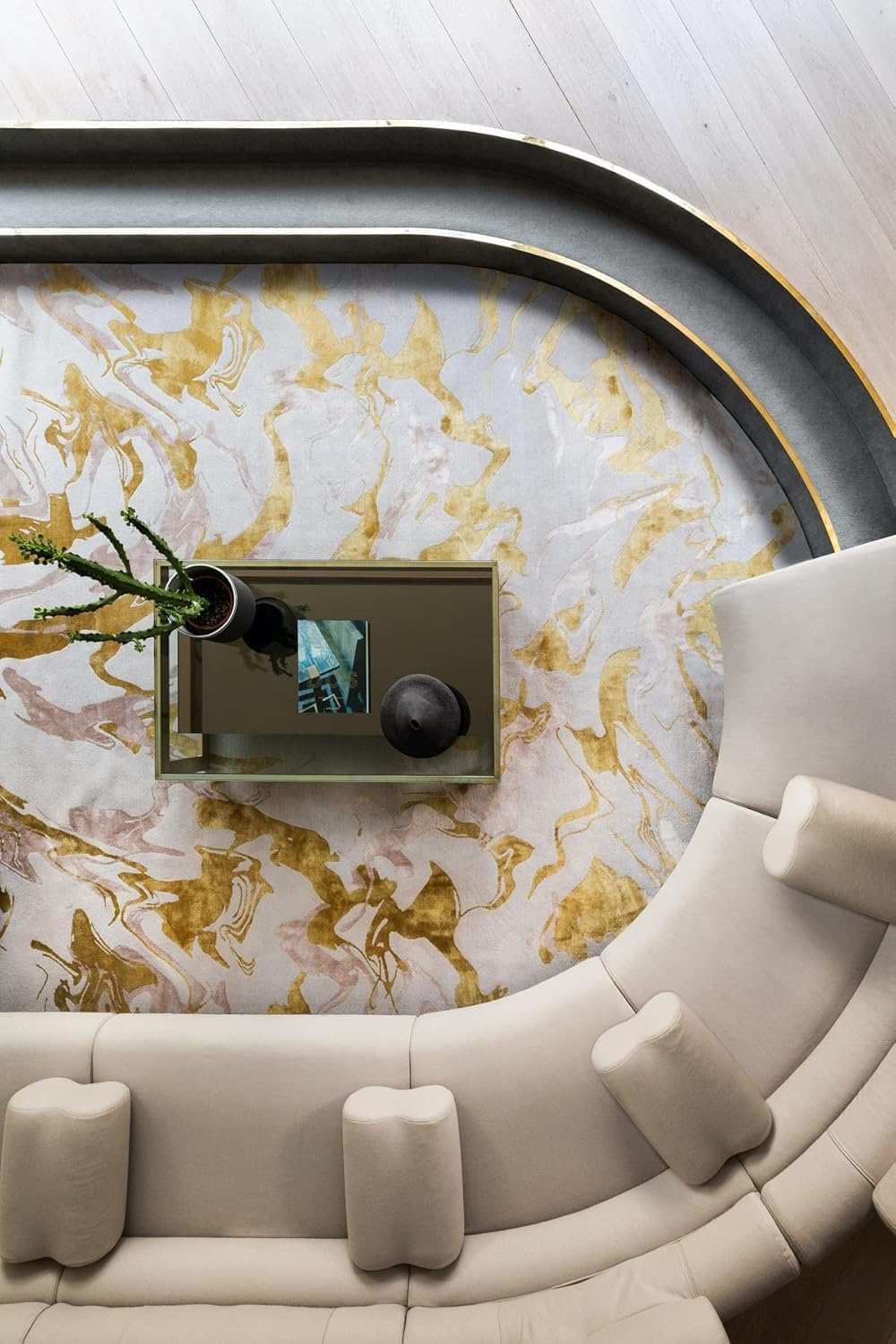 Silk Hand Tufted Carpet Modern Premium Area Rug