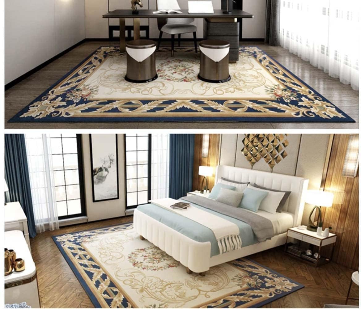 Floral Woolen Handmade Rectangular Bedroom Drawing Room Hall and Floor