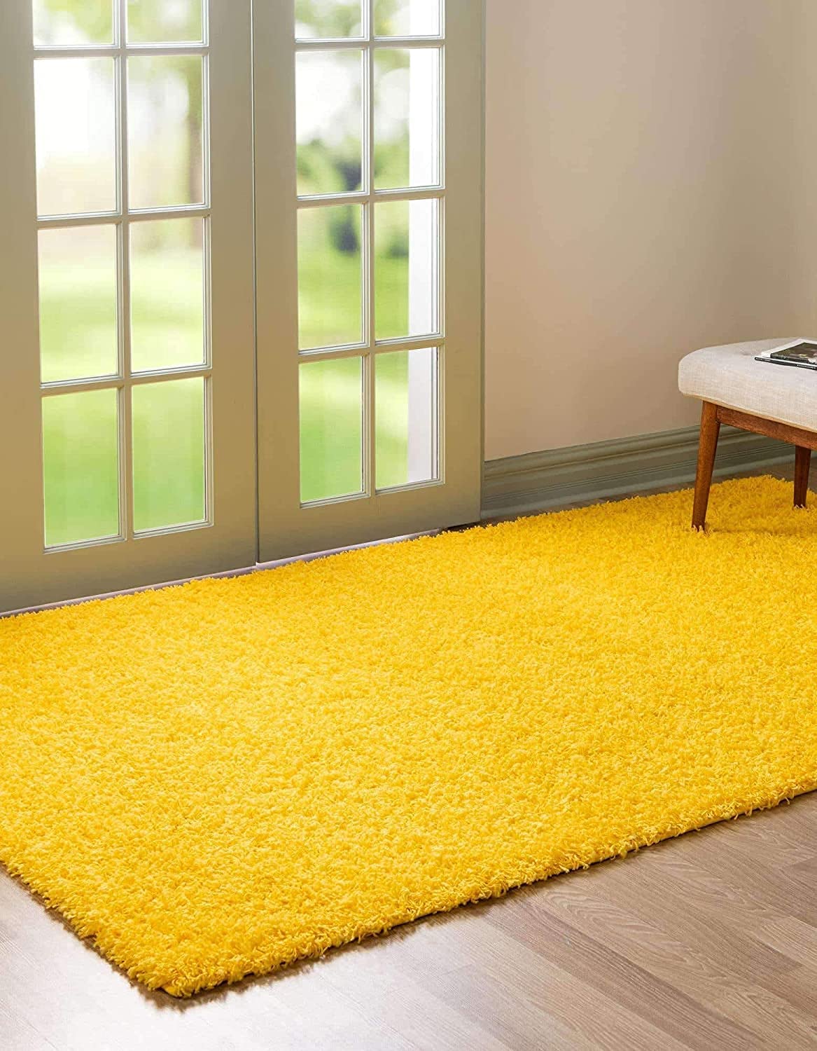 Shaggy Carpet Solid Plain Fluffy Fur Rectangular Rugs
