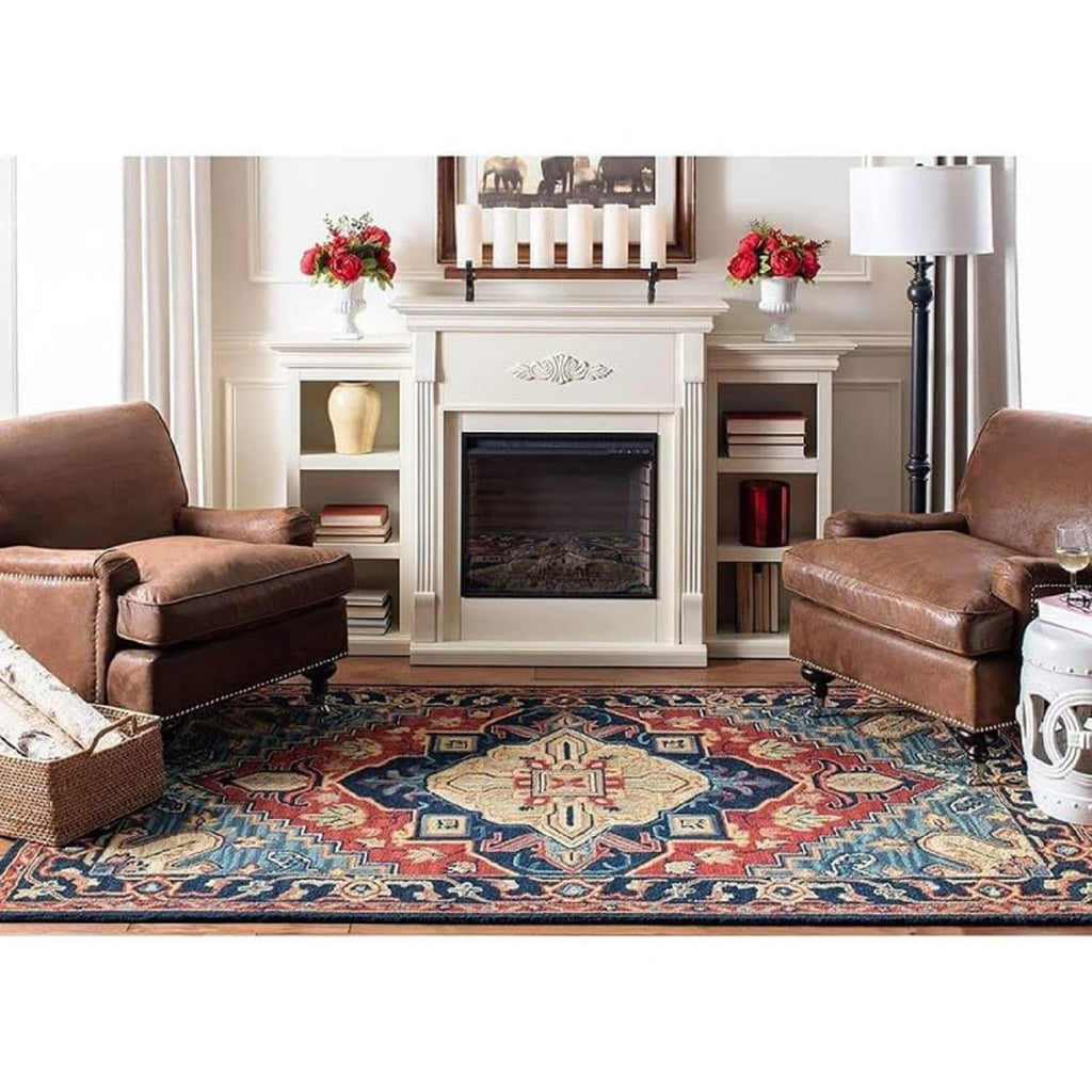 Floral Woolen Handmade Rectangular Bedroom Drawing Room Hall and Floor