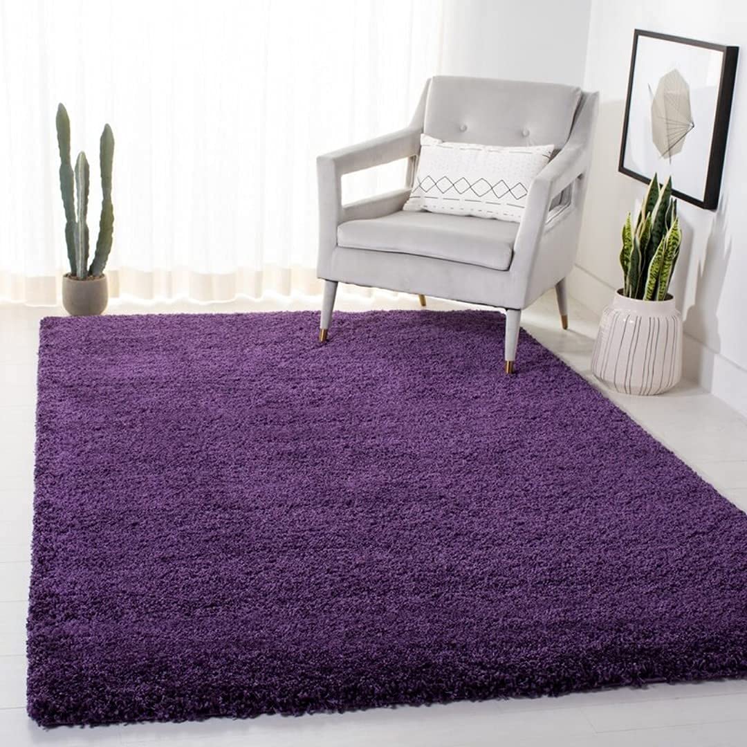 Shaggy Carpet Solid Plain Fluffy Fur Rectangular Rugs