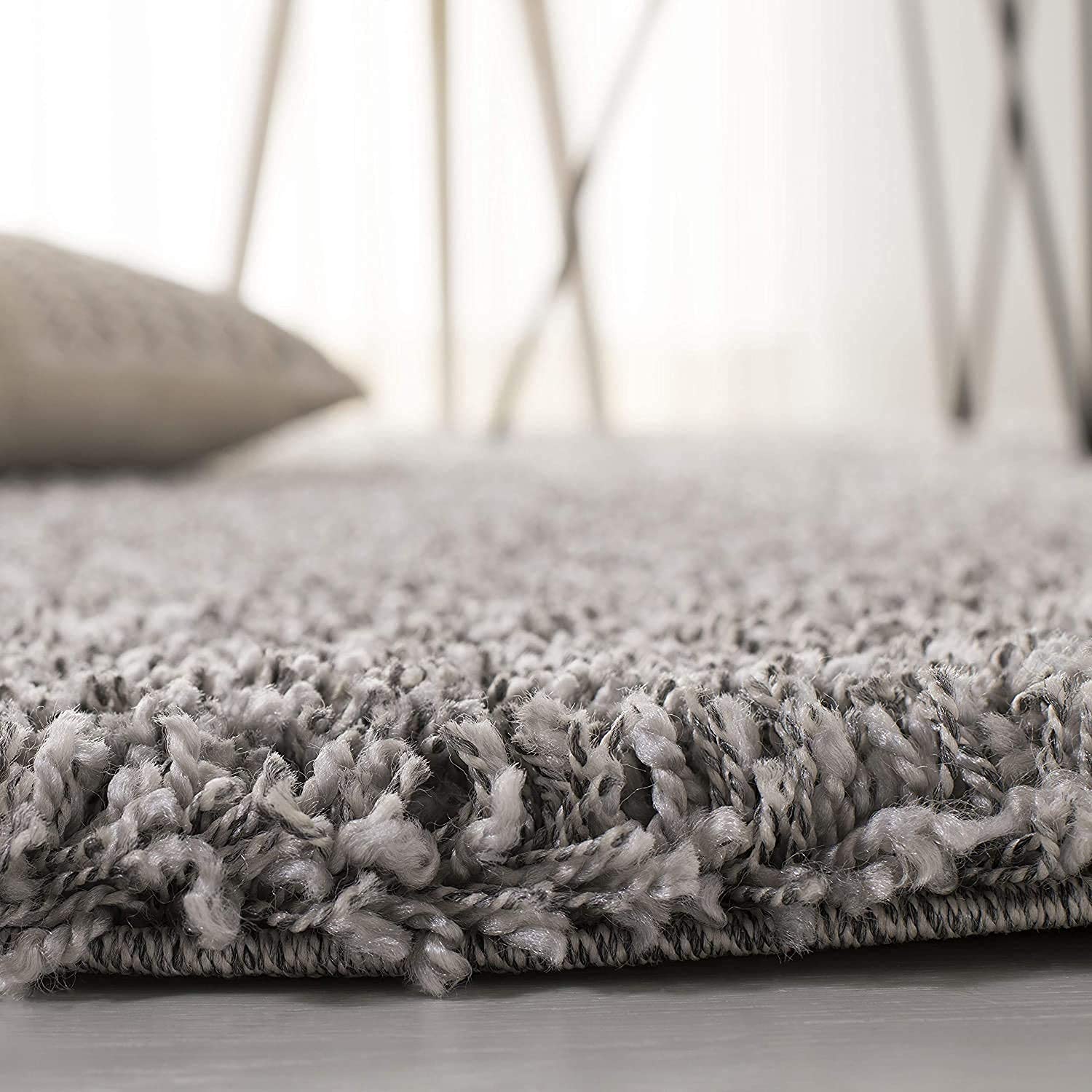 Shaggy Carpet Solid Plain Fluffy Fur Rectangular Rugs