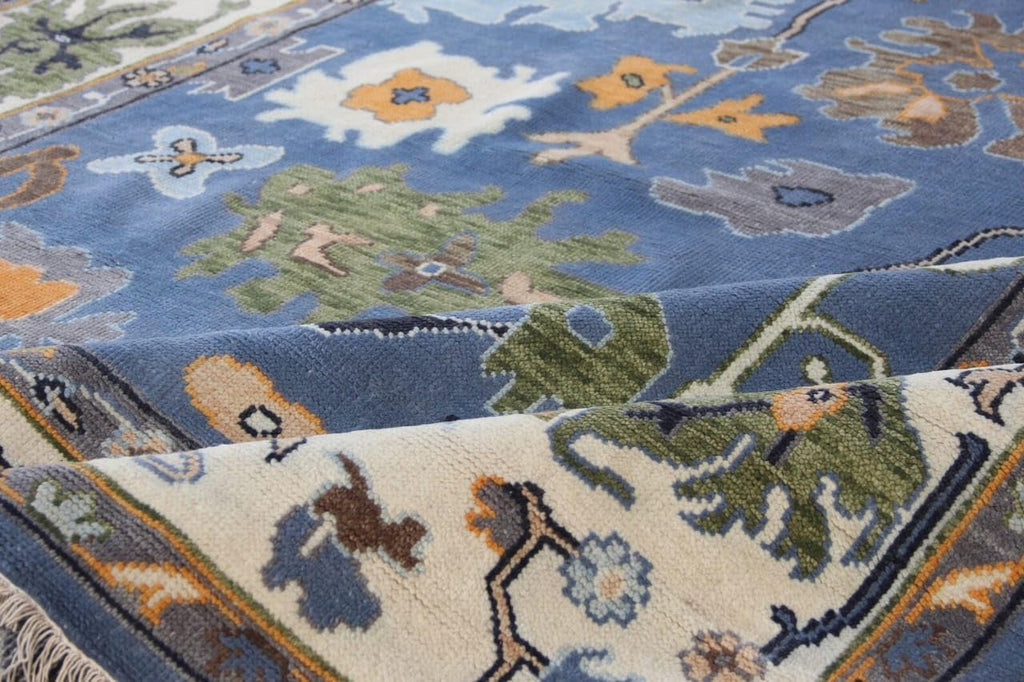 Hand Knotted Oushak Rug for Living Room, Dining Room, Office, Bedroom, Hand Knotted Wool Rug