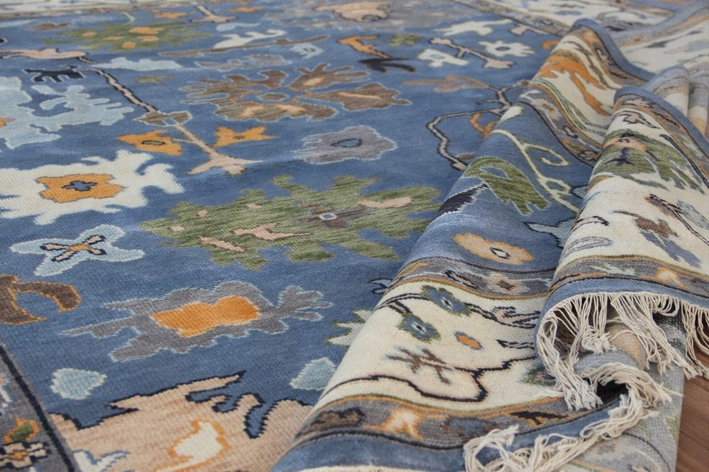 Hand Knotted Oushak Rug for Living Room, Dining Room, Office, Bedroom, Hand Knotted Wool Rug
