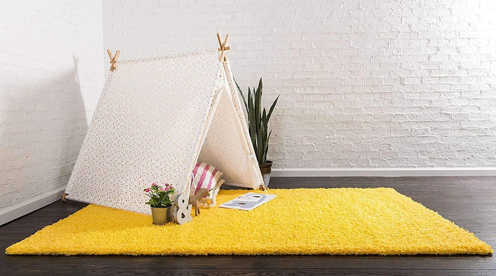 Shaggy Carpet Solid Plain Fluffy Fur Rectangular Rugs