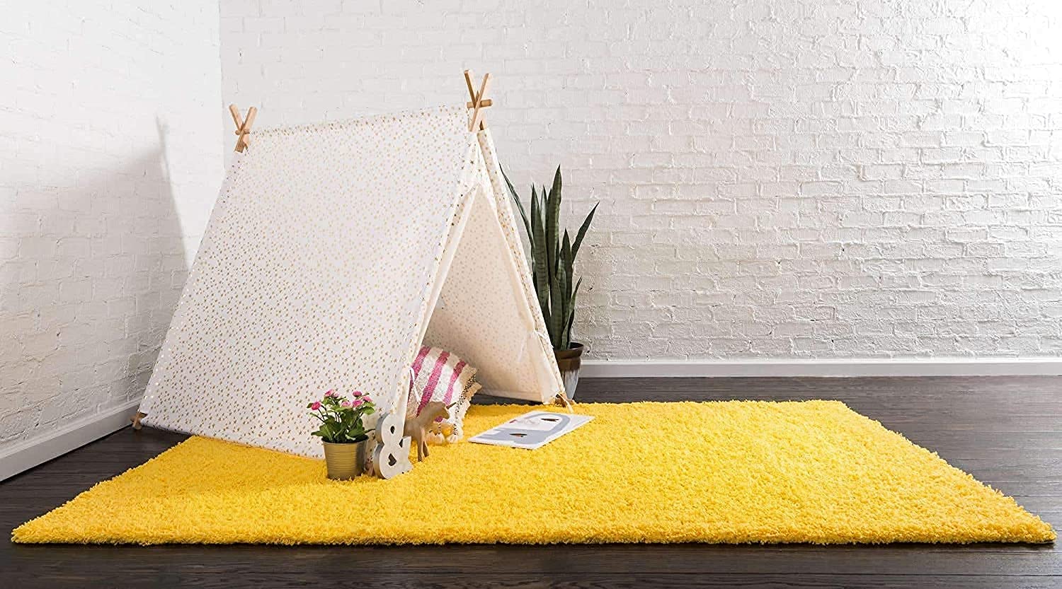 Shaggy Carpet Solid Plain Fluffy Fur Rectangular Rugs