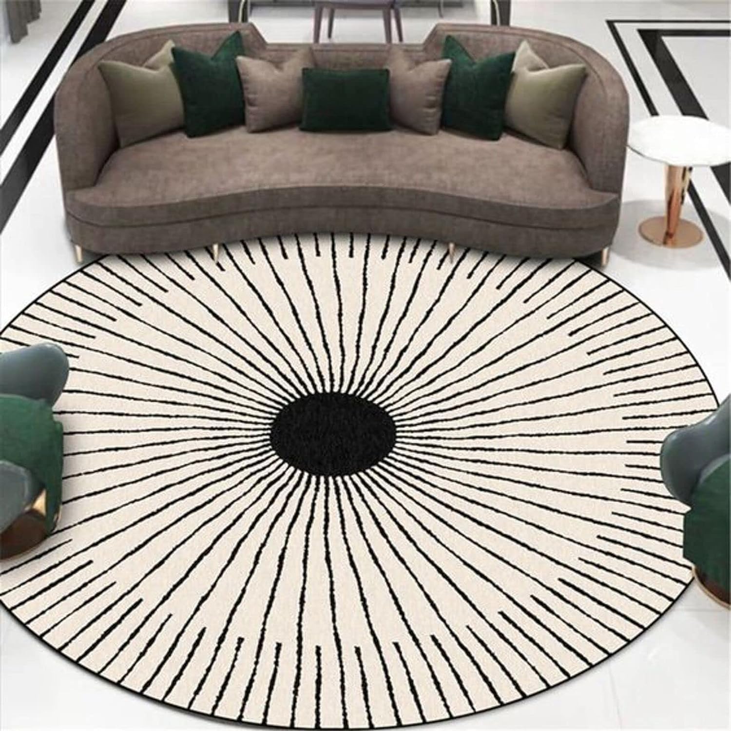 Export Quality Handmade Woollen Round Carpet – Elegant Living Room Floor Rug