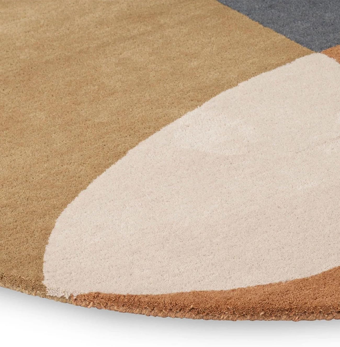 Handmade Tufted Oval Shape Carpet with Super Soft Woolen Carpet for Your Bedroom & Living Room