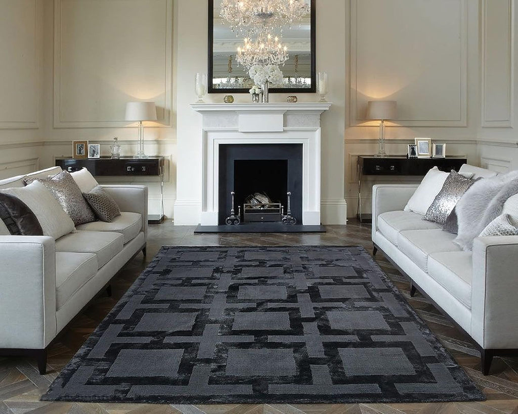 Silk Hand Tufted Carpet Modern Premium Area Rug