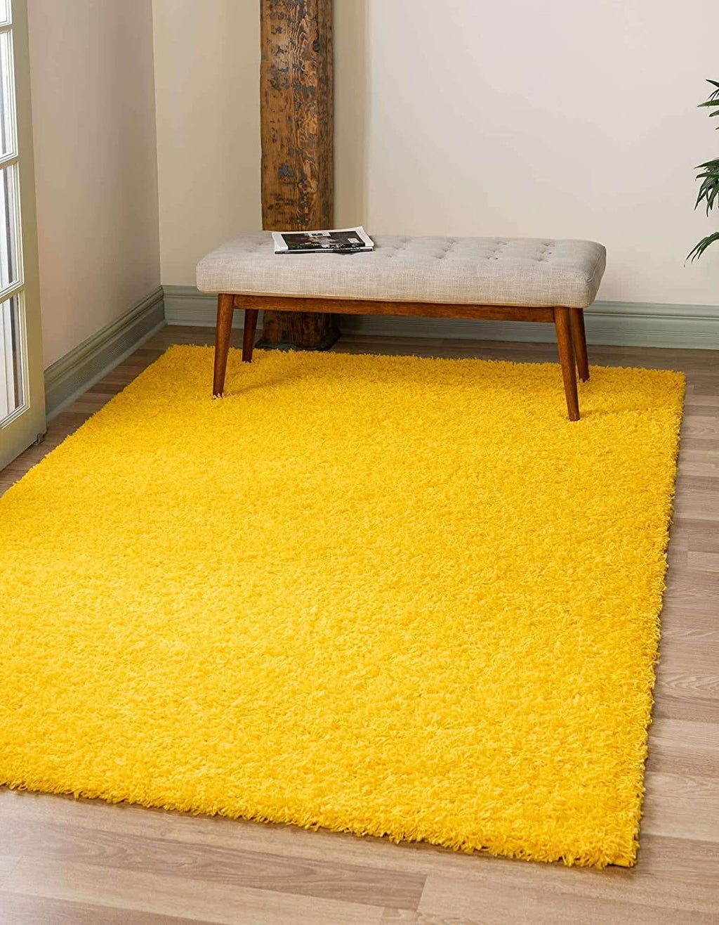 Shaggy Carpet Solid Plain Fluffy Fur Rectangular Rugs
