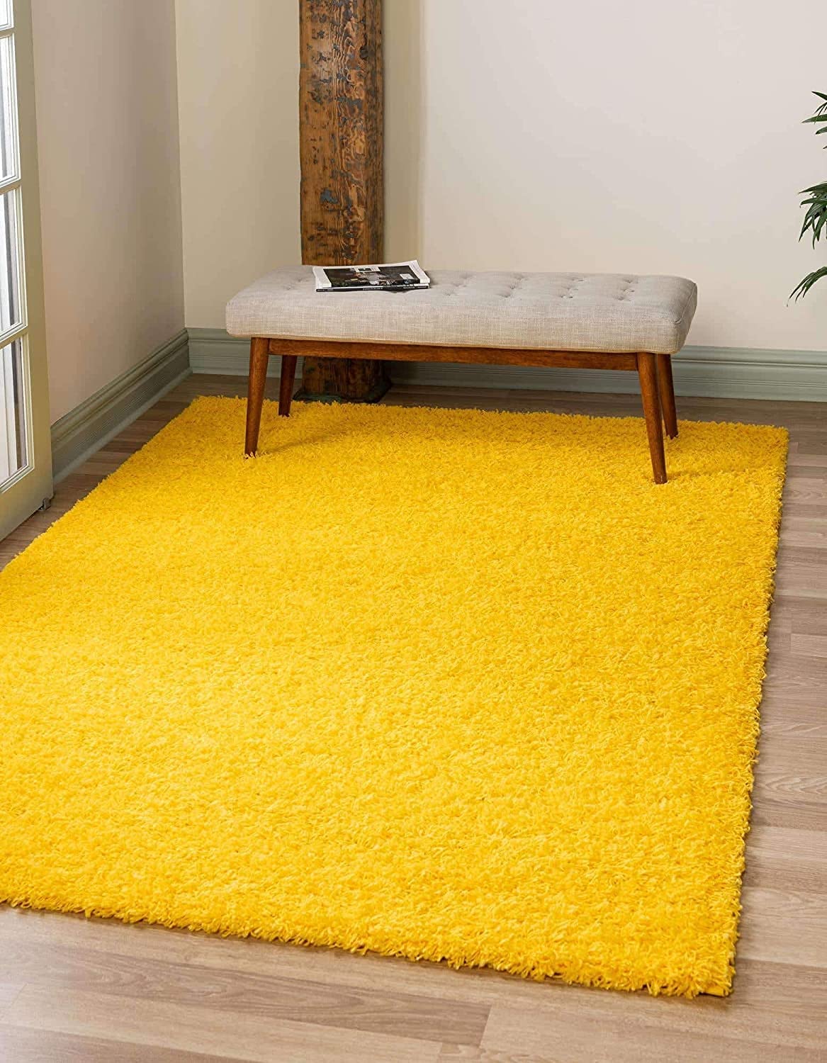 Shaggy Carpet Solid Plain Fluffy Fur Rectangular Rugs