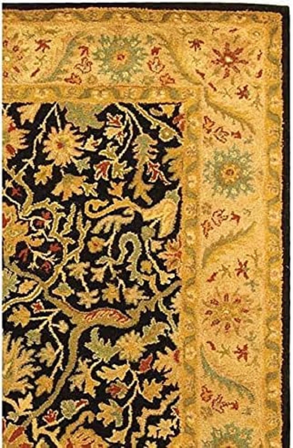 Floral Woolen Handmade Rectangular Bedroom Drawing Room Hall and Floor