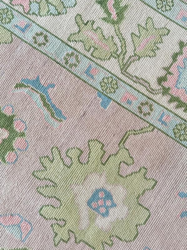 Hand Knotted Oushak Rug for Living Room, Dining Room, Office, Bedroom, Hand Knotted Wool Rug