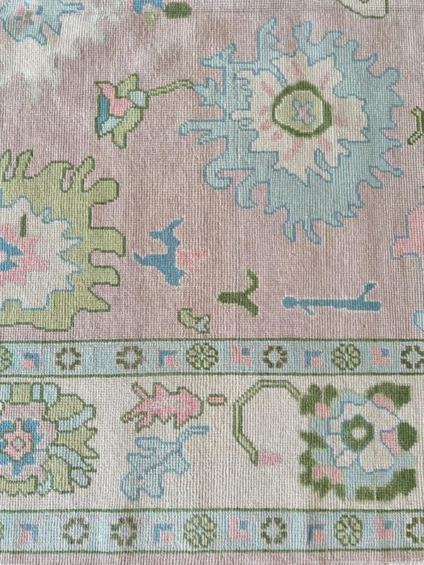 Hand Knotted Oushak Rug for Living Room, Dining Room, Office, Bedroom, Hand Knotted Wool Rug