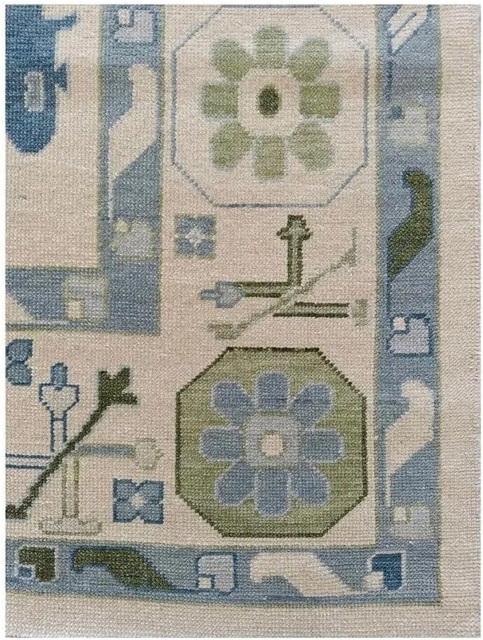 Hand Knotted Oushak Rug for Living Room, Dining Room, Office, Bedroom, Hand Knotted Wool Rug