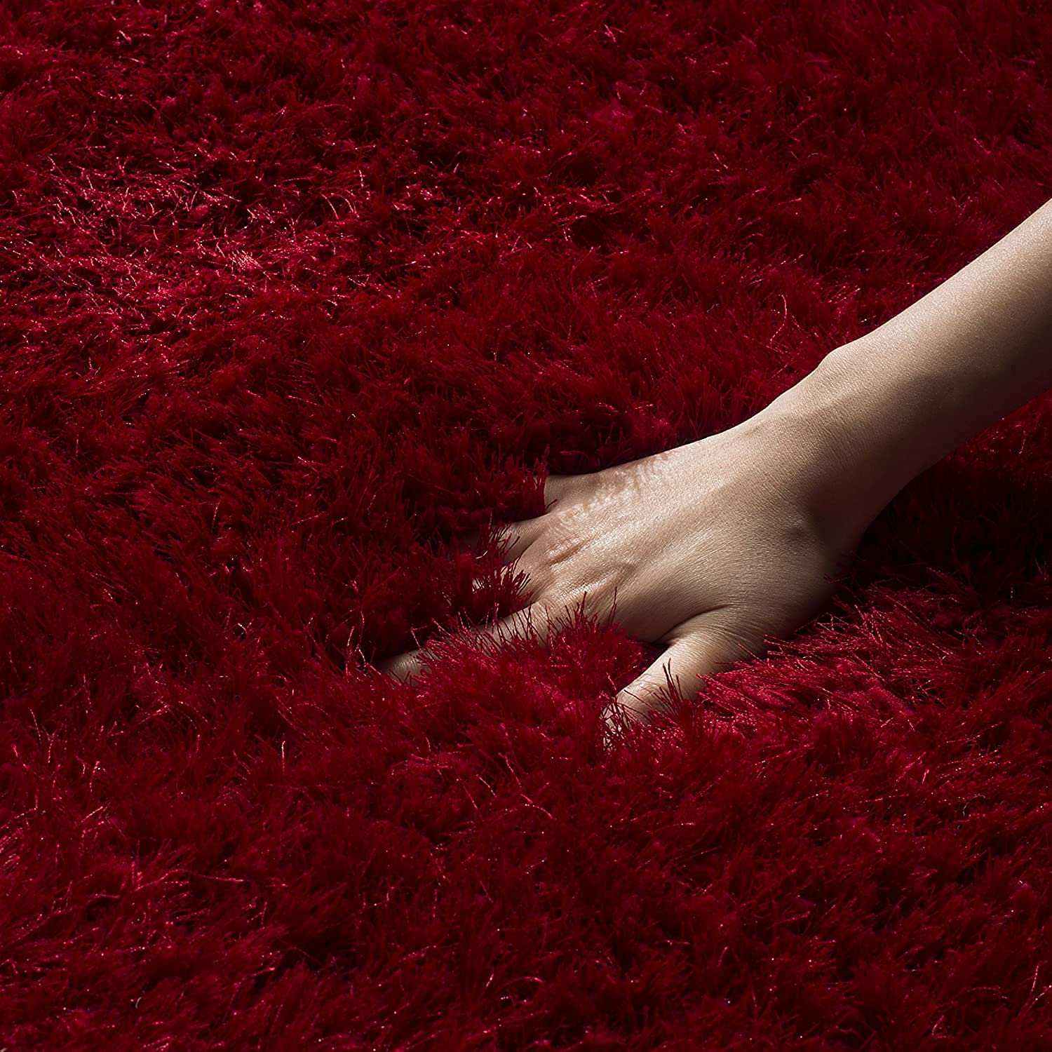 Shaggy Carpet Solid Plain Fluffy Fur Rectangular Rugs