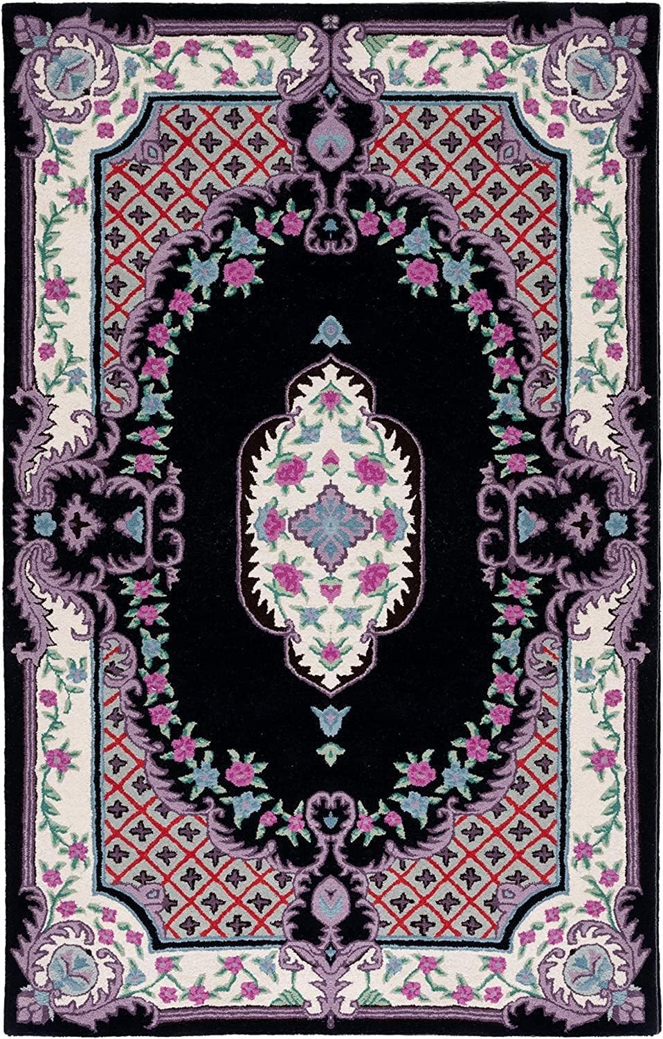 Floral Woolen Handmade Rectangular Bedroom Drawing Room Hall and Floor