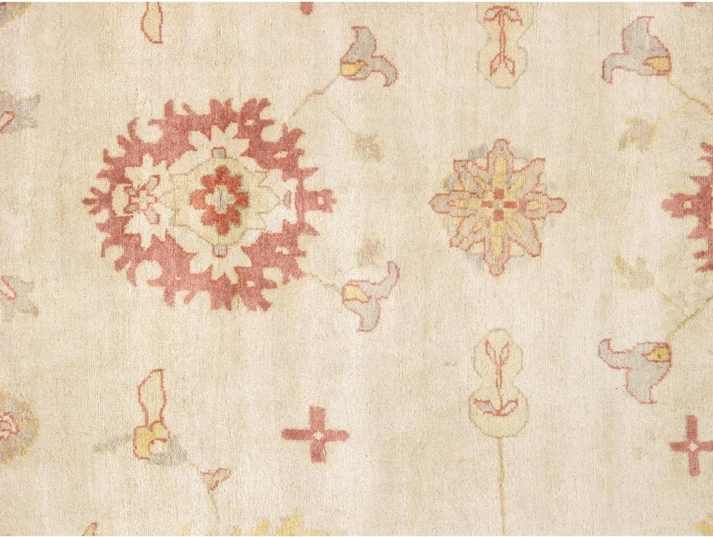 Hand Knotted Oushak Rug for Living Room, Dining Room, Office, Bedroom, Hand Knotted Wool Rug