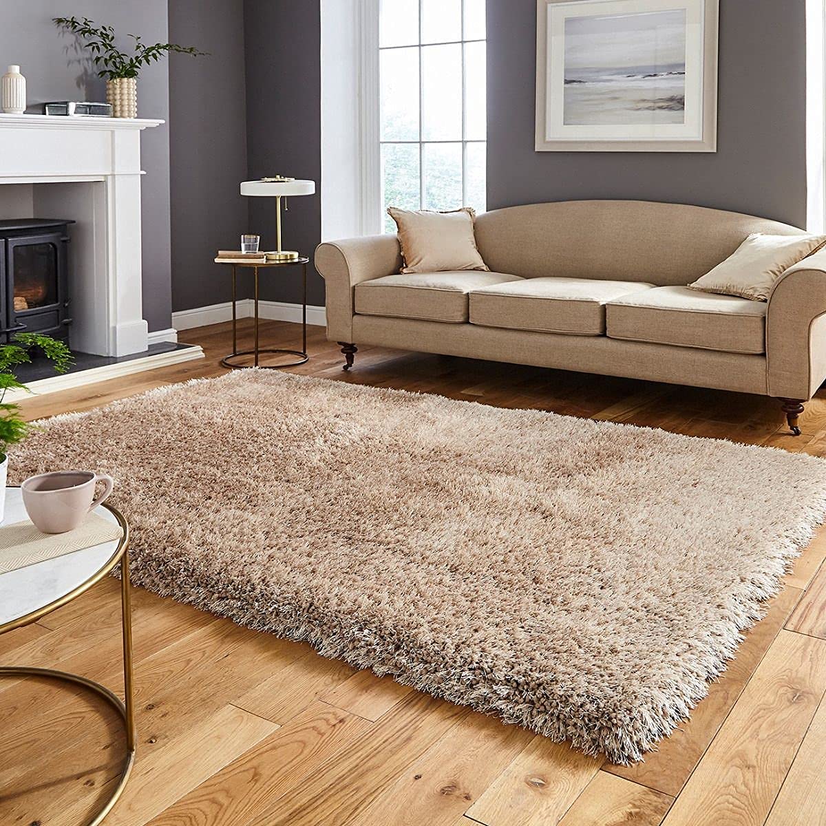 Shaggy Carpet Solid Plain Fluffy Fur Rectangular Rugs