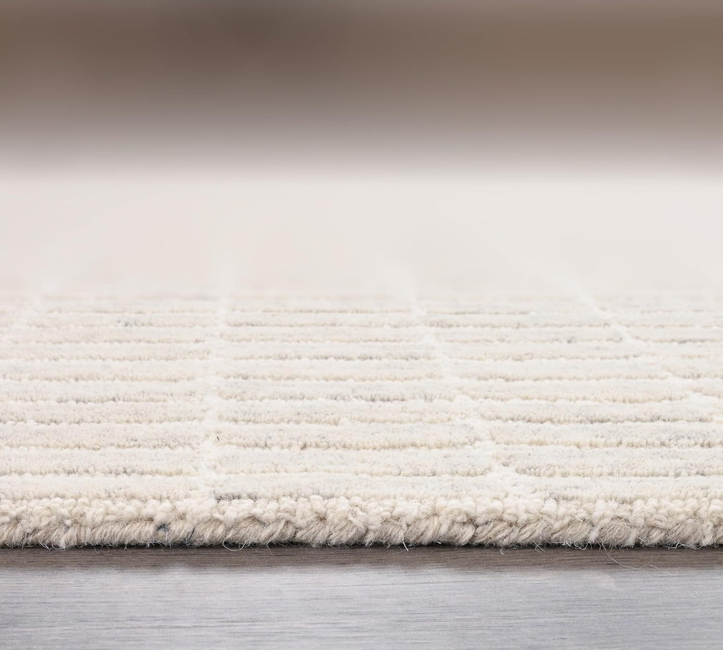 Handmade Rectangular Shape Wool Area Rug | Unique Design and Pattern | Perfect for Living Room, Bedroom Decor