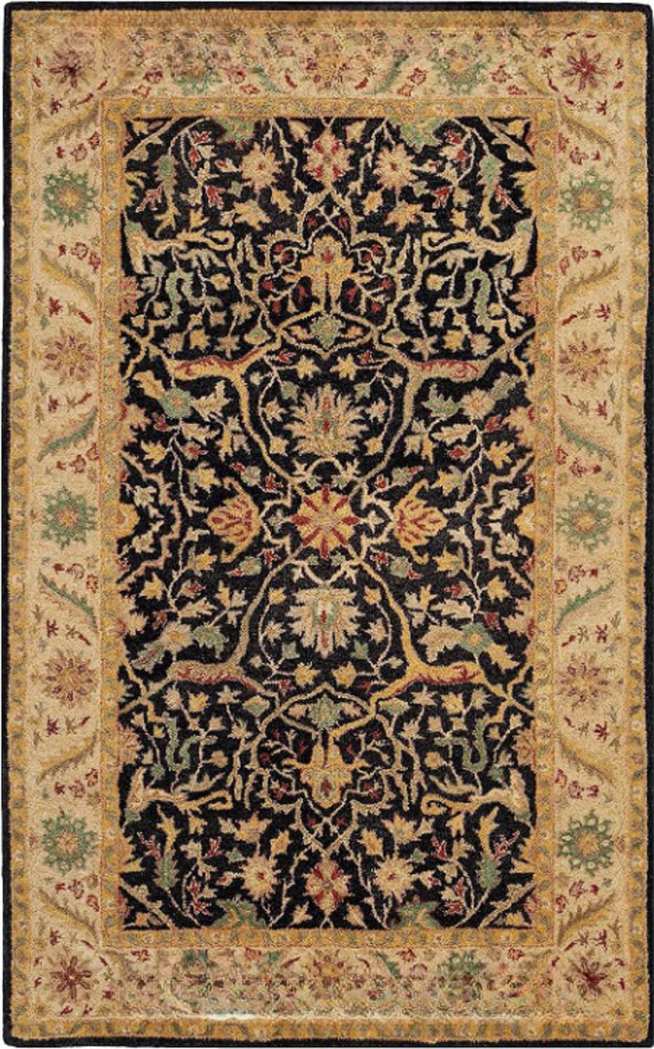 Floral Woolen Handmade Rectangular Bedroom Drawing Room Hall and Floor