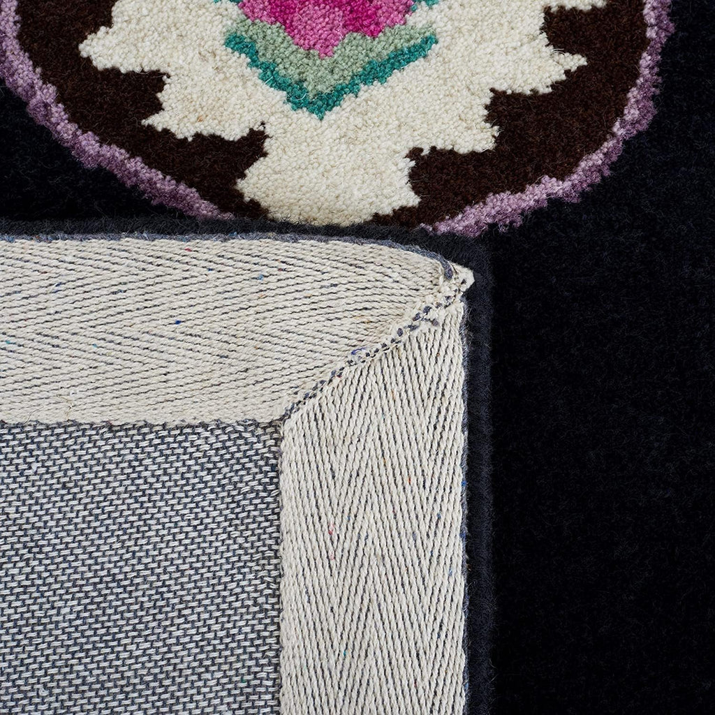 Floral Woolen Handmade Rectangular Bedroom Drawing Room Hall and Floor