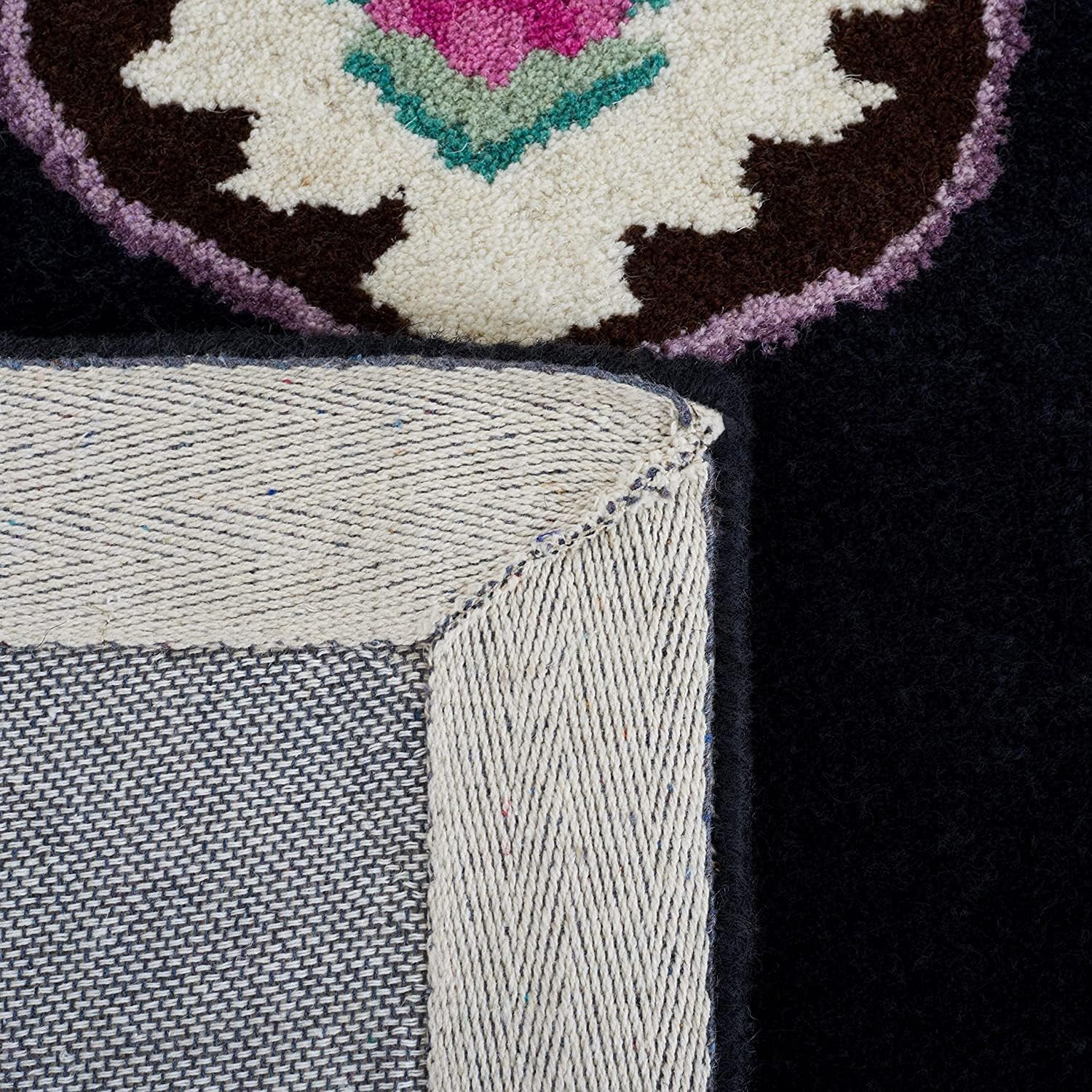 Floral Woolen Handmade Rectangular Bedroom Drawing Room Hall and Floor