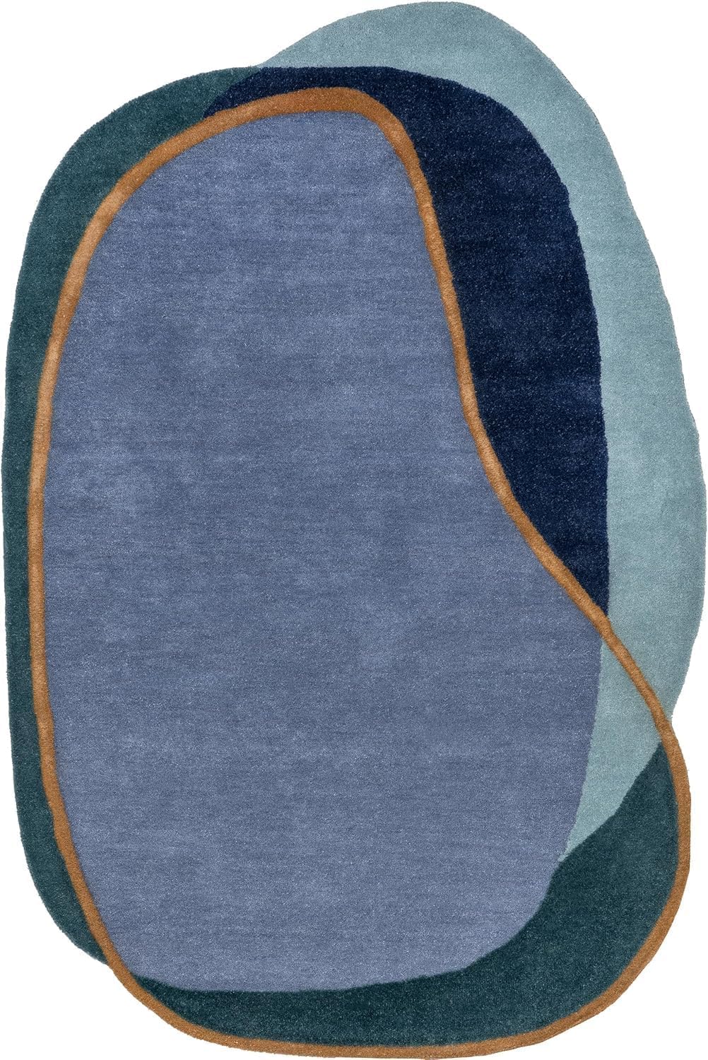 Handmade Tufted Oval Shape Carpet with Super Soft Woolen Carpet for Your Bedroom & Living Room