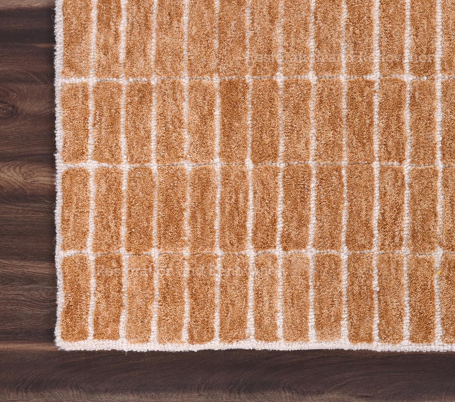 Handmade Rectangular Shape Wool Area Rug | Unique Design and Pattern | Perfect for Living Room, Bedroom Decor (Copy)