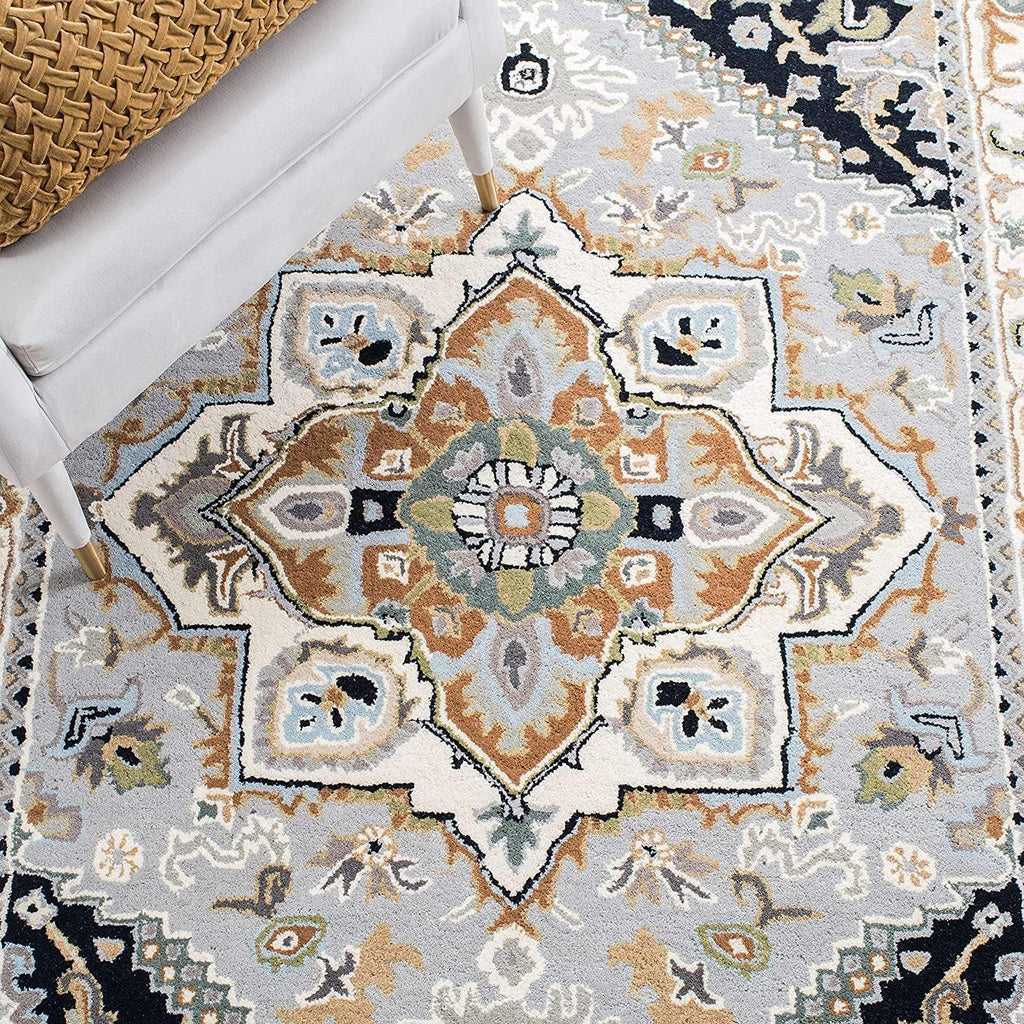 Floral Woolen Handmade Rectangular Bedroom Drawing Room Hall and Floor