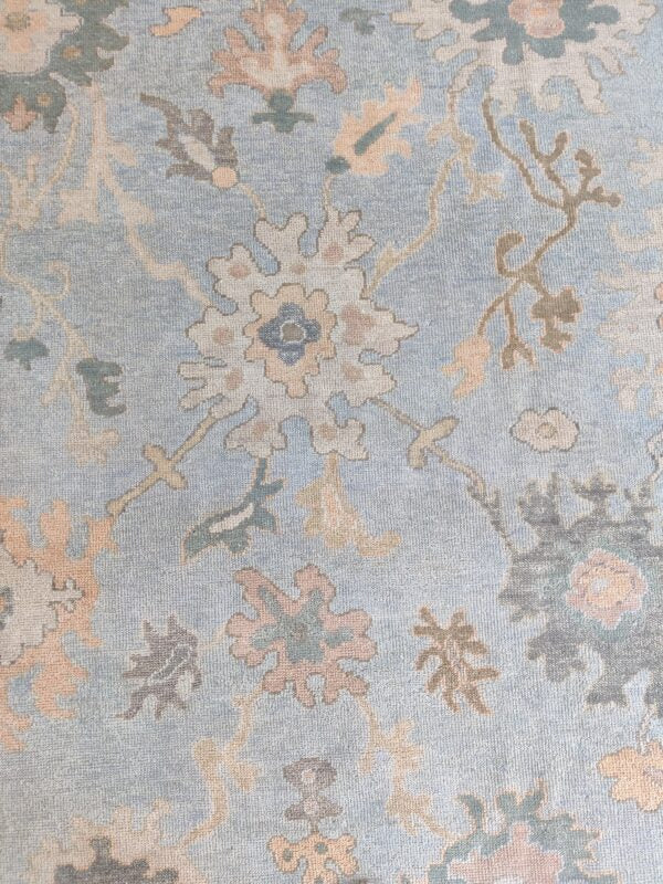 Hand Knotted Oushak Rug for Living Room, Dining Room, Office, Bedroom, Hand Knotted Wool Rug