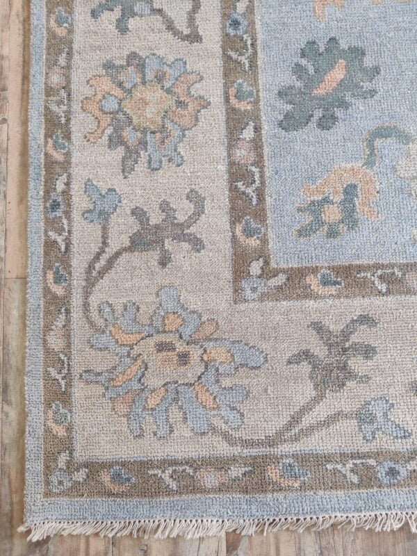 Hand Knotted Oushak Rug for Living Room, Dining Room, Office, Bedroom, Hand Knotted Wool Rug