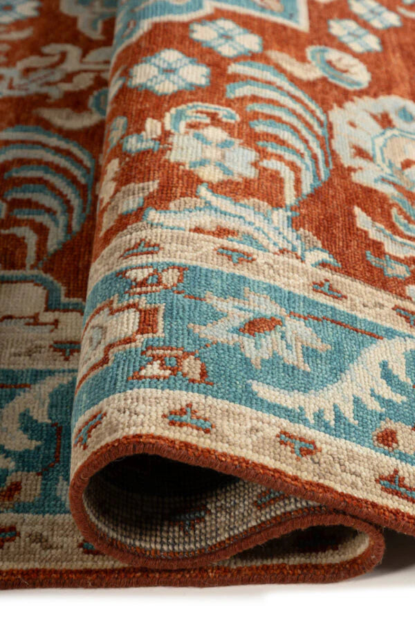 Hand Knotted Oushak Rug for Living Room, Dining Room, Office, Bedroom, Hand Knotted Wool Rug