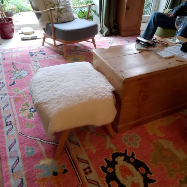 Hand Knotted Oushak Rug for Living Room, Dining Room, Office, Bedroom, Hand Knotted Wool Rug